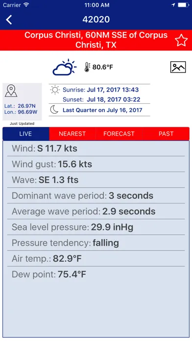NOAA NDBC Buoy Live Marine应用截图