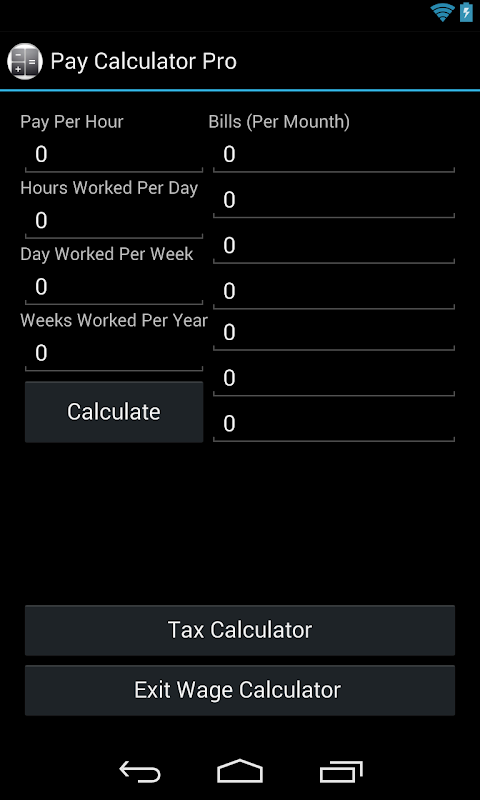 Wage calculator pro スクリーンショット