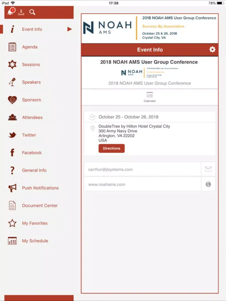 NOAH AMS Conference iPad  स्क्रीनशॉट