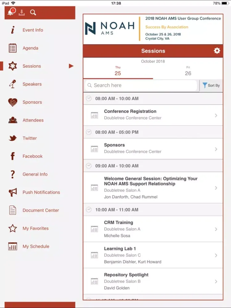 NOAH AMS Conference iPad  स्क्रीनशॉट