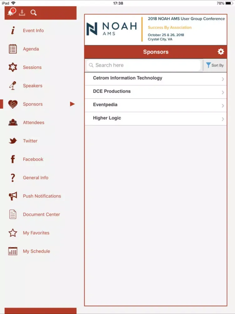 NOAH AMS Conference iPad  स्क्रीनशॉट
