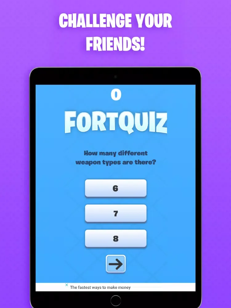 Screenshot di Quiz for Fortnite VBucks Pro iPad 