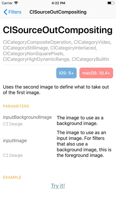 CIFilter.io स्क्रीनशॉट