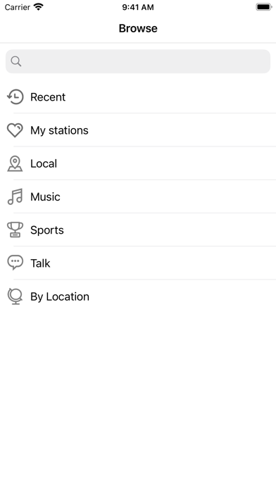ภาพหน้าจอของ Nobex Radio