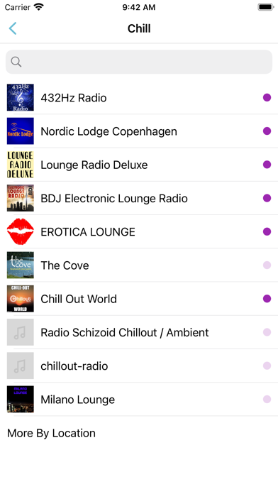 ภาพหน้าจอของ Nobex Radio