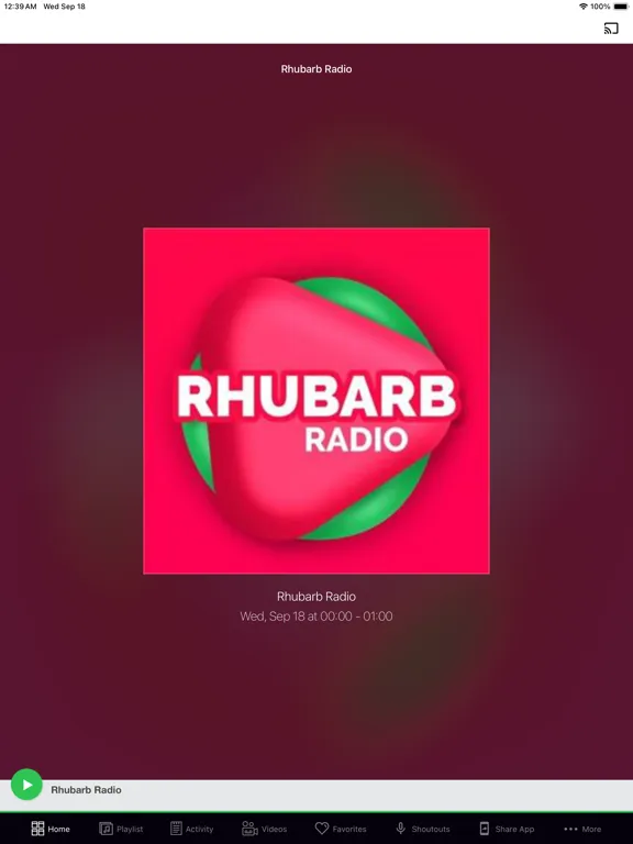 Capturas de pantalla de Rhubarb Radio iPad 