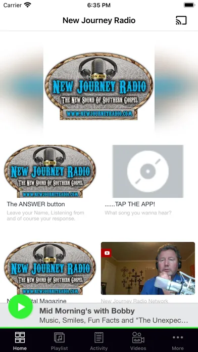 Ảnh chụp màn hình của New Journey Radio
