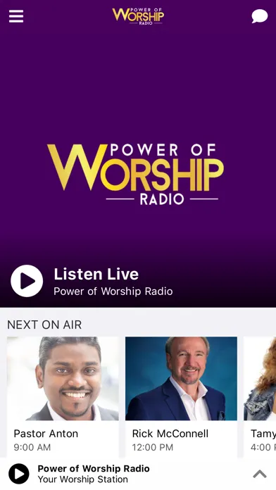 Power of Worship Radio. Screenshots
