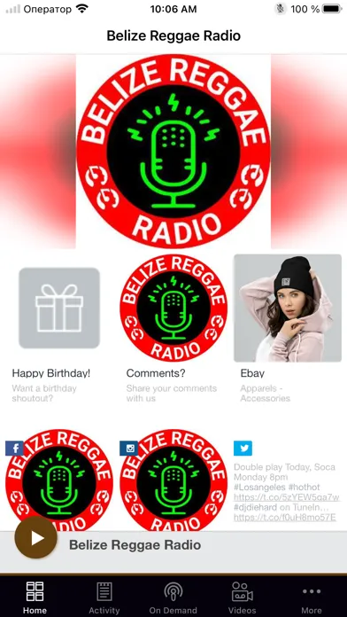 Belize Reggae Radio Screenshots