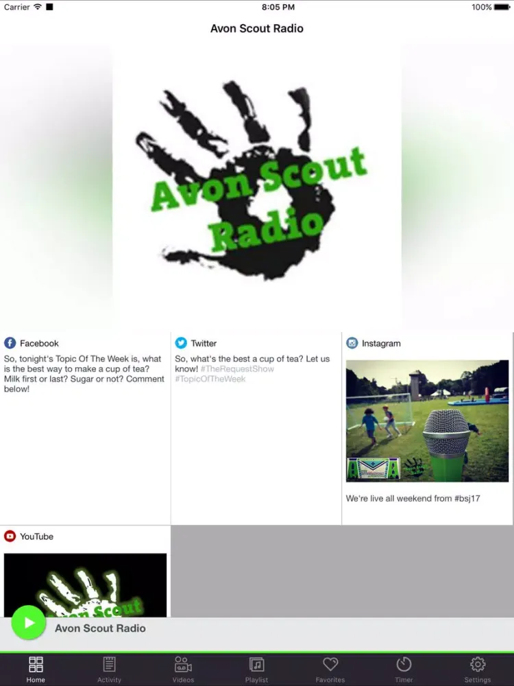 Zrzuty ekranu Avon Scout Radio iPad 