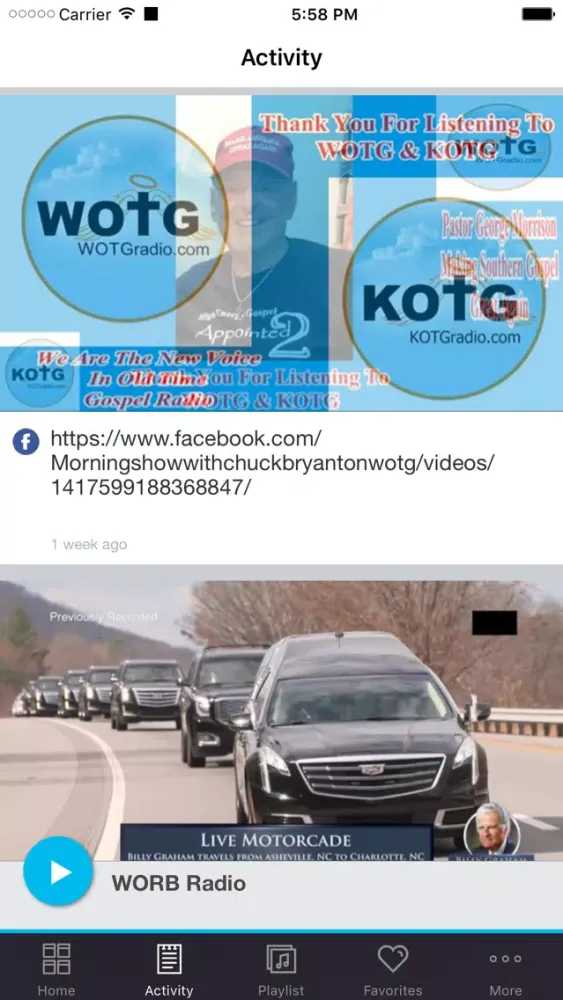 Скриншоты WORB Radio