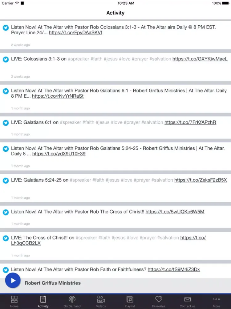 Robert Griffus Ministries iPad 应用截图