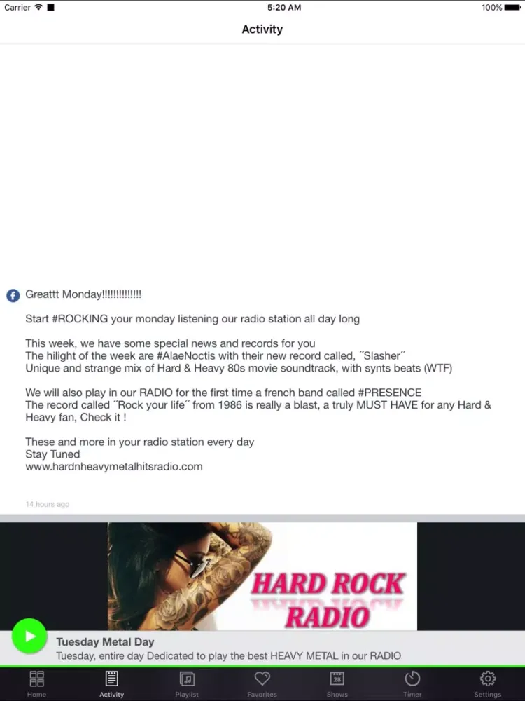 Tangkapan layar Hard & Heavy Metal Hits iPad 