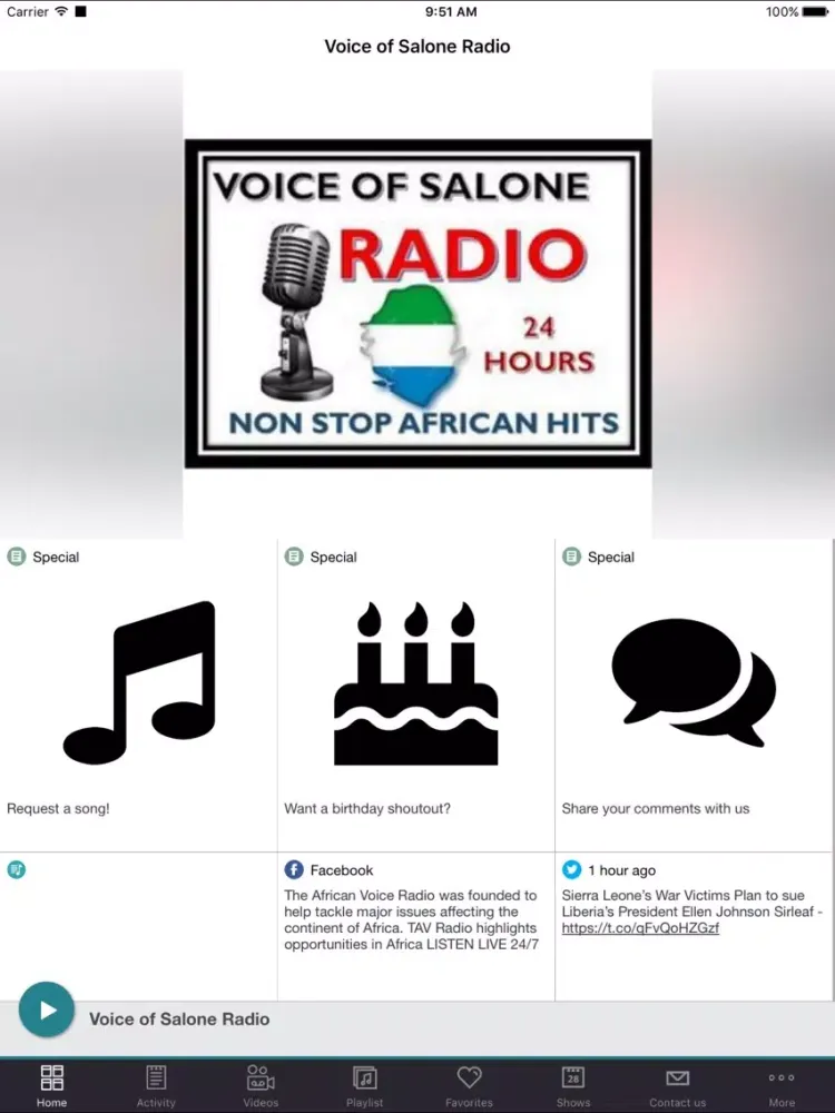 Voice of Salone Radio iPad 应用截图