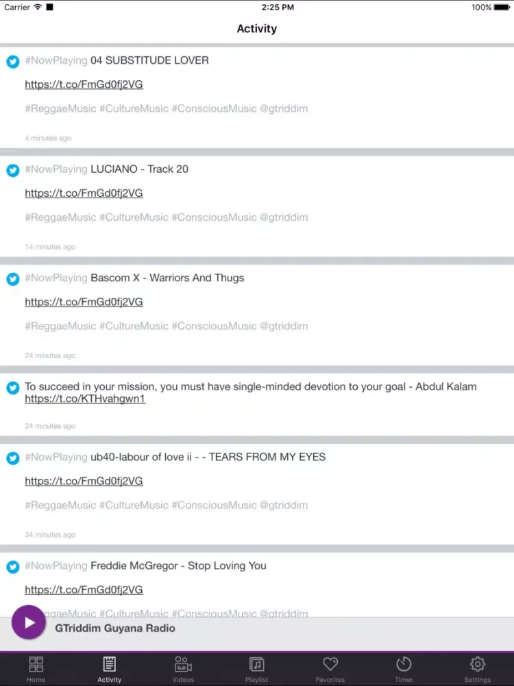 Screenshot di GTriddim Guyana Radio iPad 