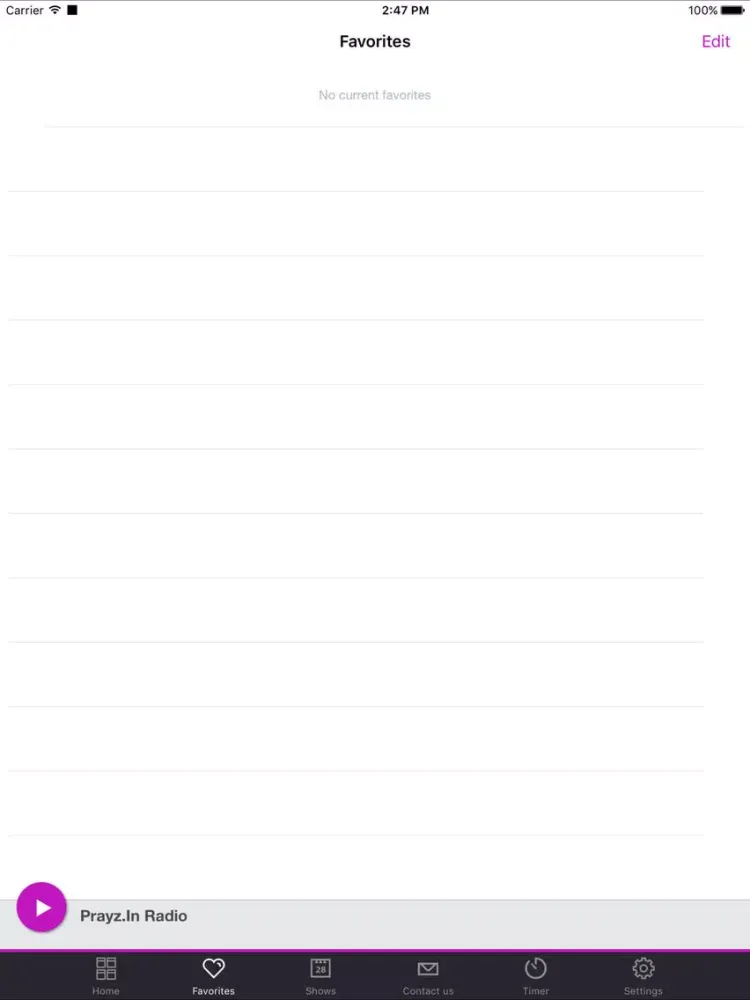 Capturas de pantalla de Prayz.In Radio iPad 