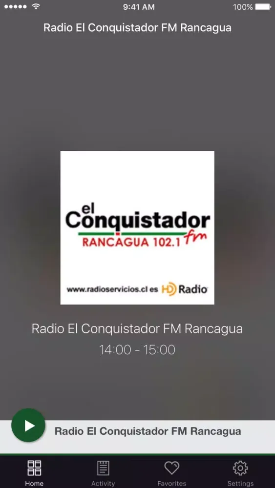 Captures d'écran de Radio El Conquistador FM Rancagua