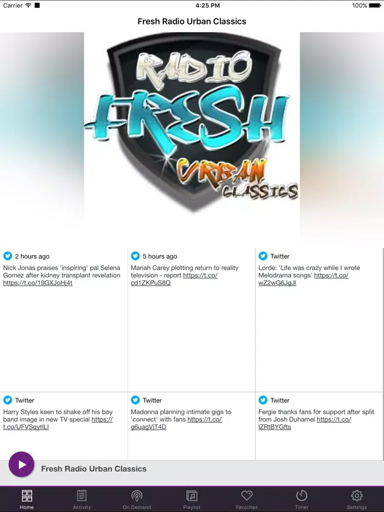 Fresh Radio Urban Classics iPad  Screenshots