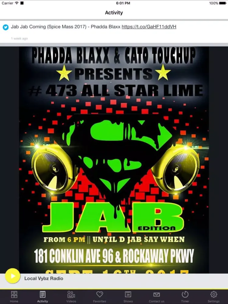 Local Vybz Radio iPad  Screenshots