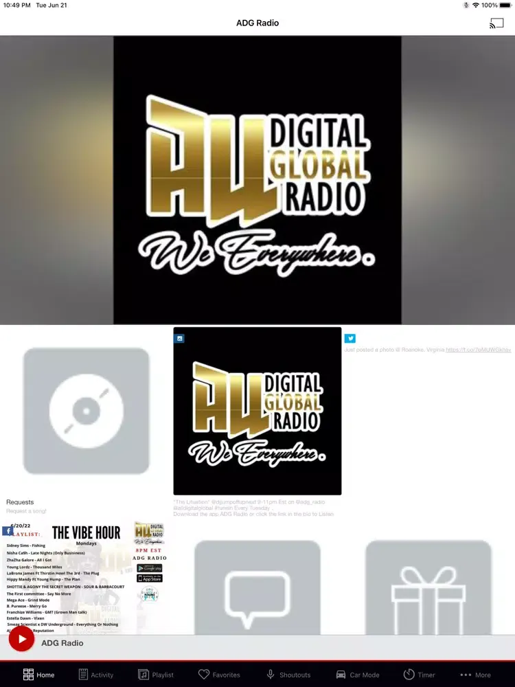 ADG Radio iPad  Screenshots
