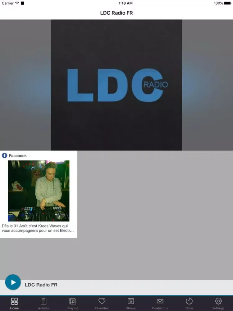 LDC Radio FR iPad  স্ক্রিনশট