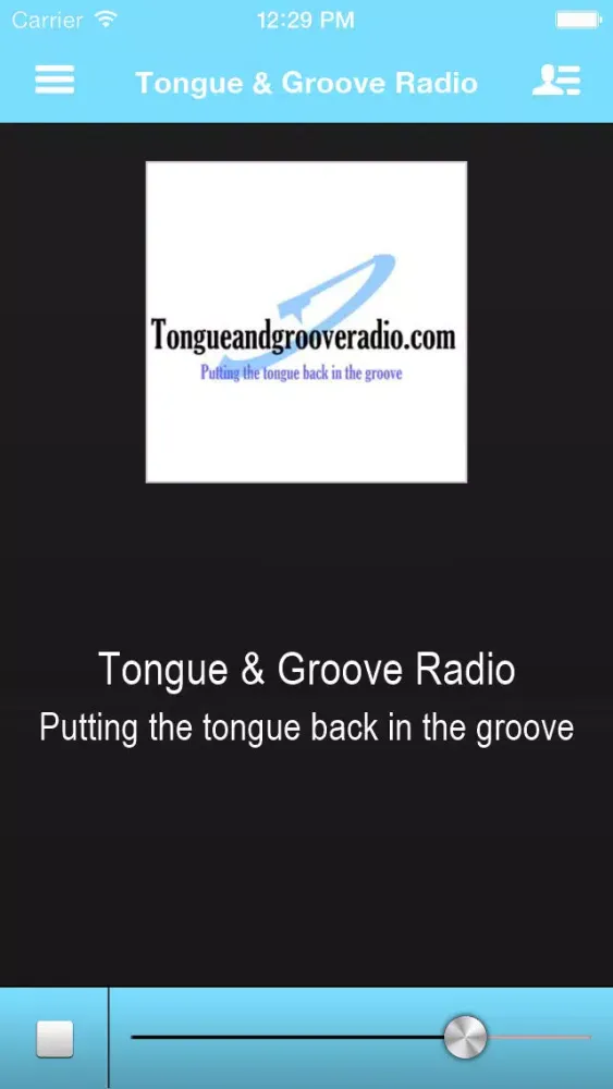 ภาพหน้าจอของ Tongue & Groove Radio