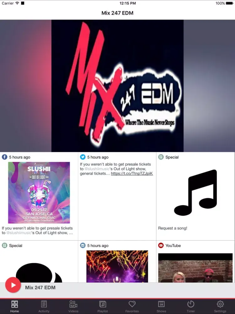 Mix 247 EDM iPad  スクリーンショット