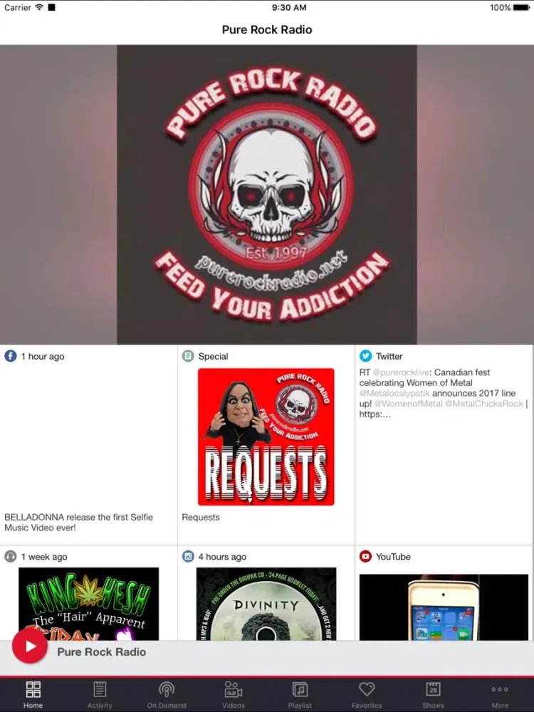 Capturas de tela do Pure Rock Radio - SK iPad 