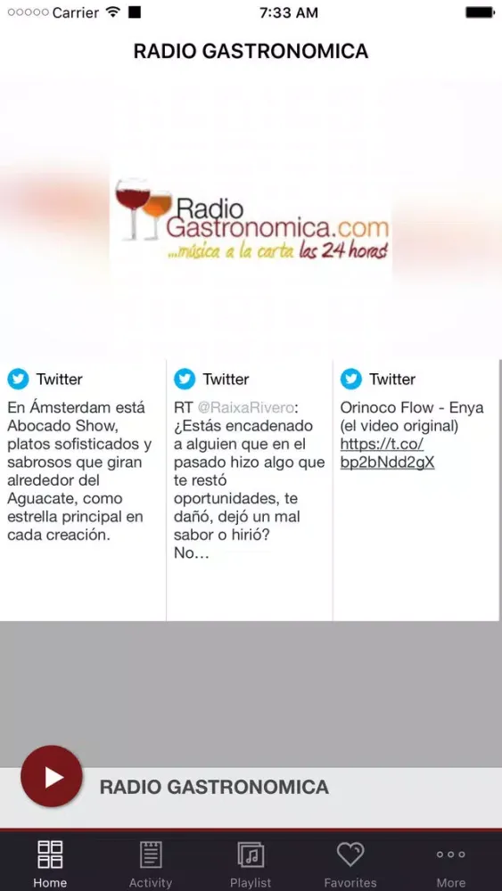 Tangkapan layar RADIO GASTRONOMICA