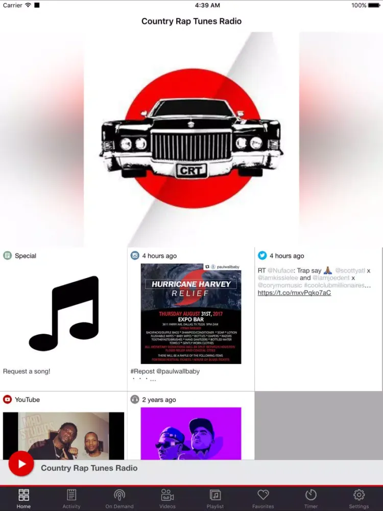 Country Rap Tunes Radio iPad  स्क्रीनशॉट