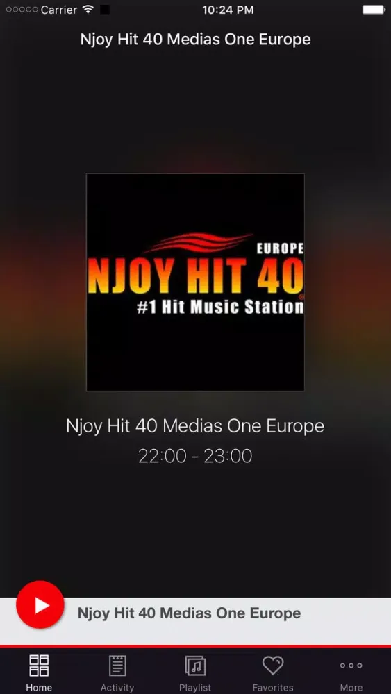 ภาพหน้าจอของ Njoy Hit 40 Medias One Europe