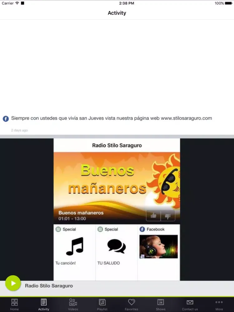 Screenshot di Radio Stilo Saraguro iPad 