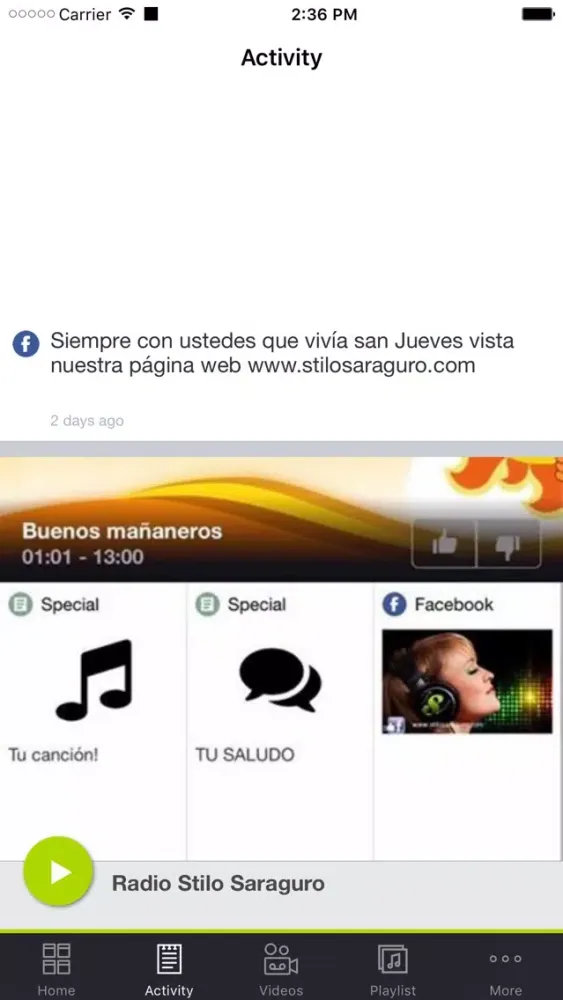 Screenshot di Radio Stilo Saraguro