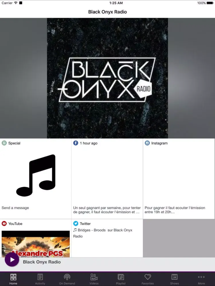 Capturas de pantalla de Black Onyx Radio iPad 