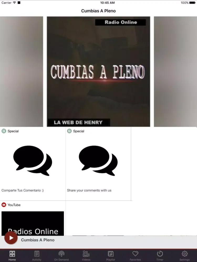 Cumbias A Pleno iPad 应用截图