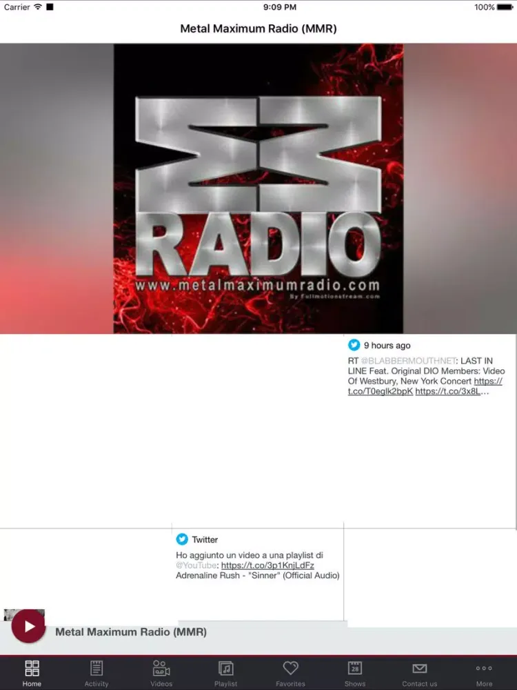 Metal Maximum Radio (MMR) iPad  Screenshots