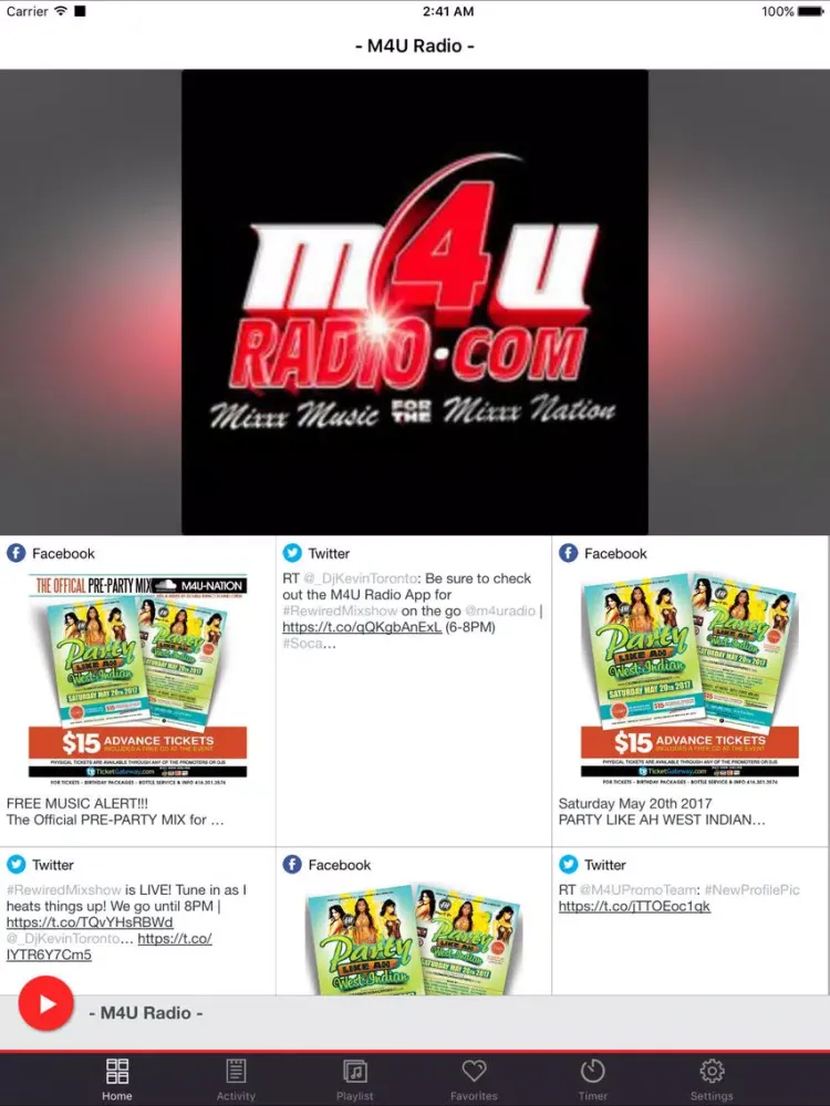 Capturas de pantalla de - M4U Radio - iPad 