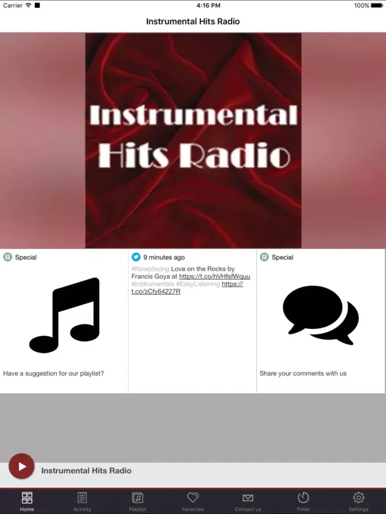 Instrumental Hits Radio iPad  Screenshots