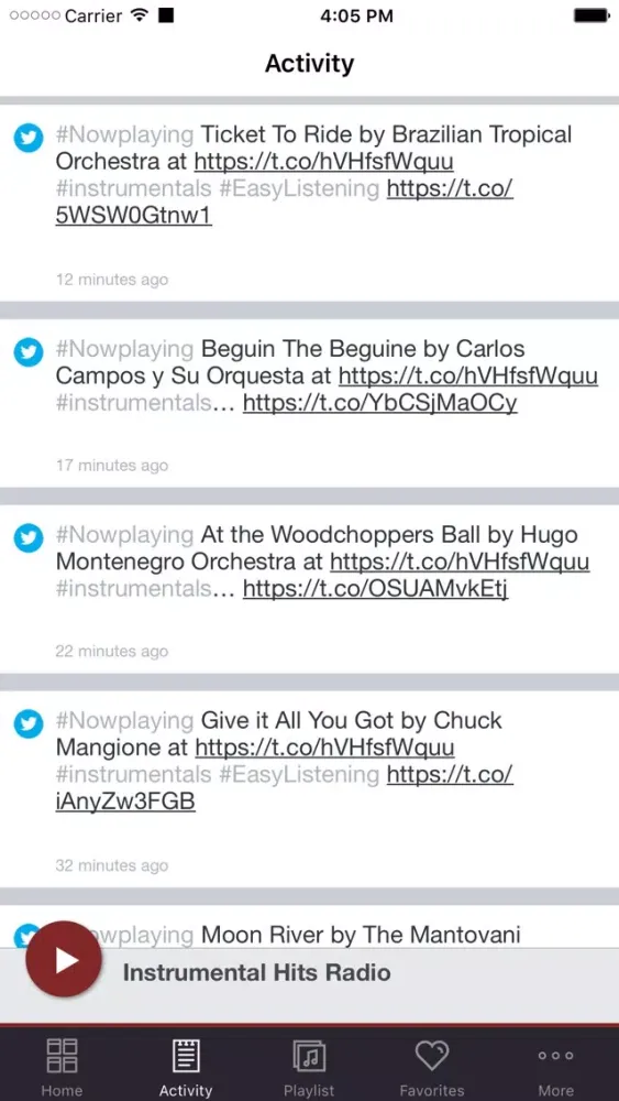 Instrumental Hits Radio Screenshots