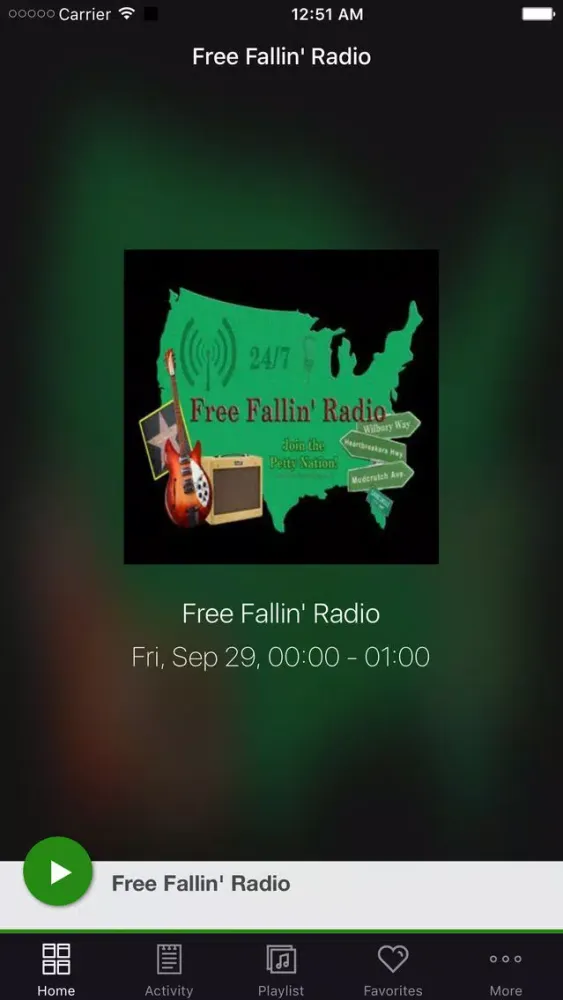 Free-Fallin' Radio Screenshots