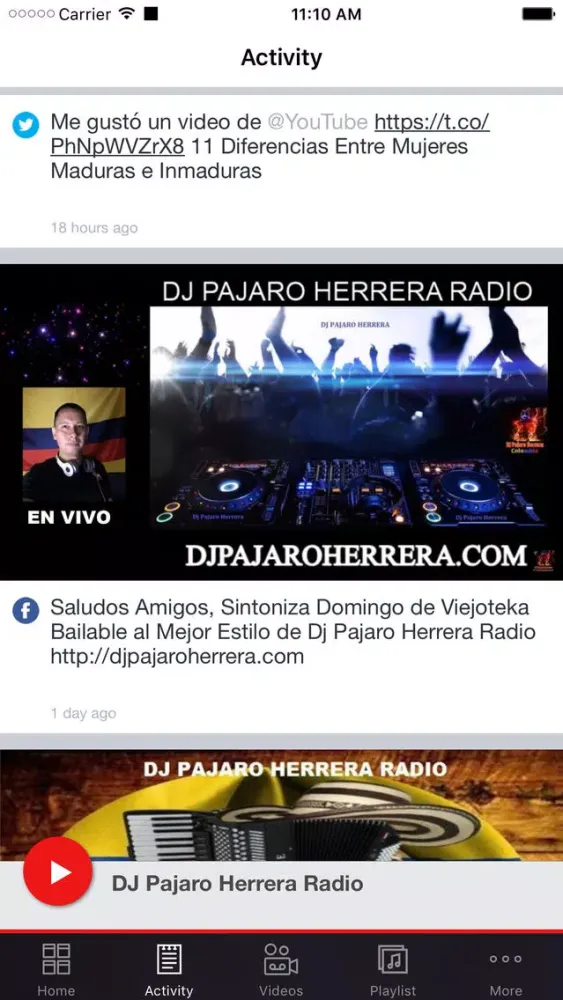 Captures d'écran de DJ Pajaro Herrera Radio