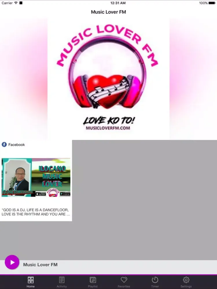 Music Lover FM iPad  स्क्रीनशॉट