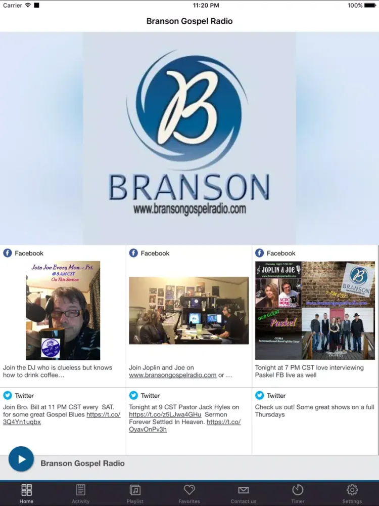 Branson Gospel Radio iPad  স্ক্রিনশট