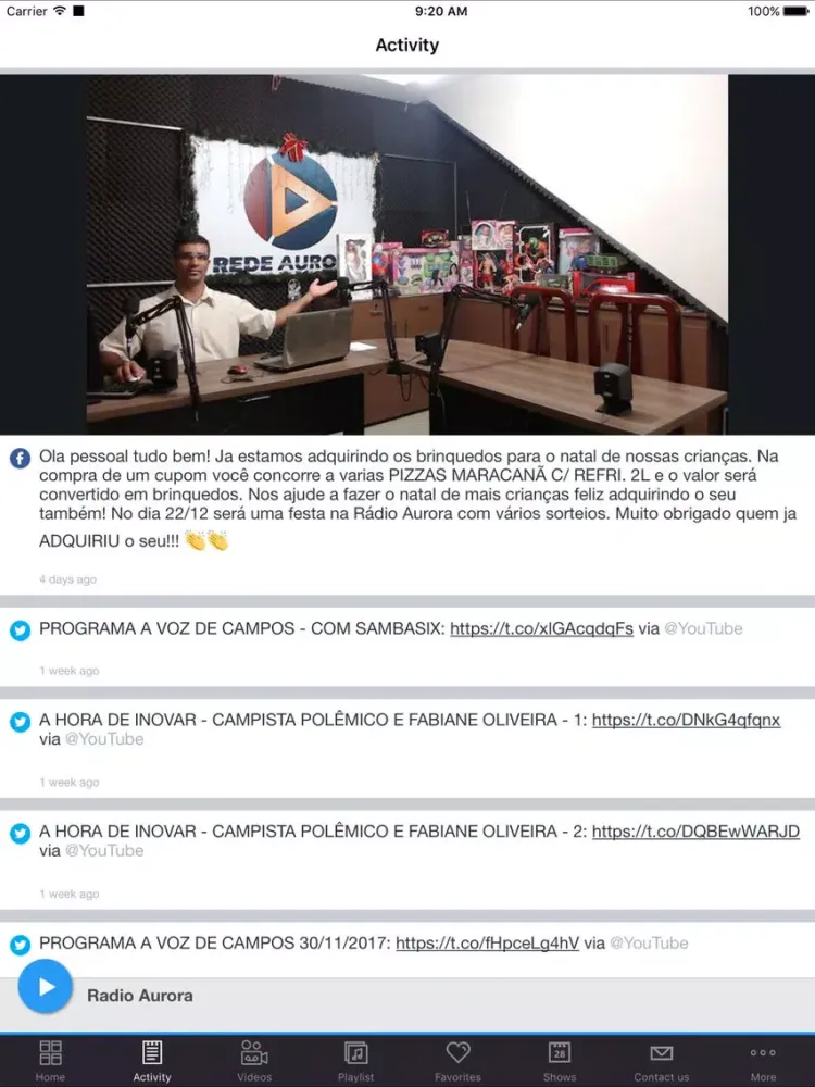 Скриншоты Radio Aurora iPad 