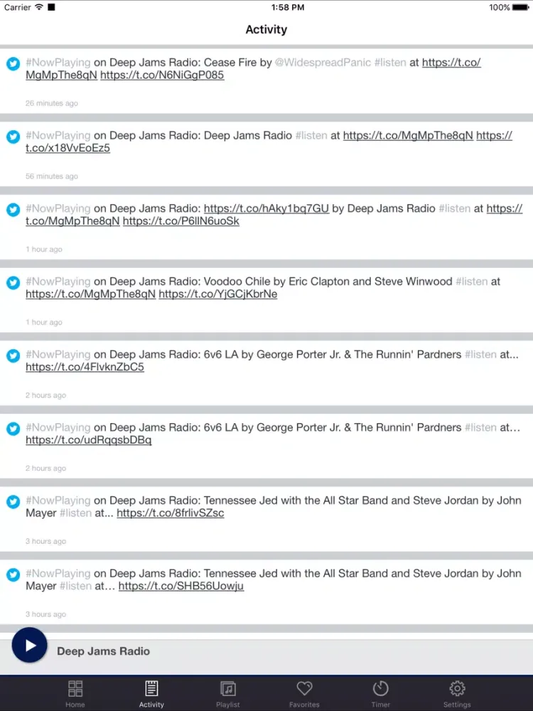 Capturas de tela do Deep Jams Radio iPad 