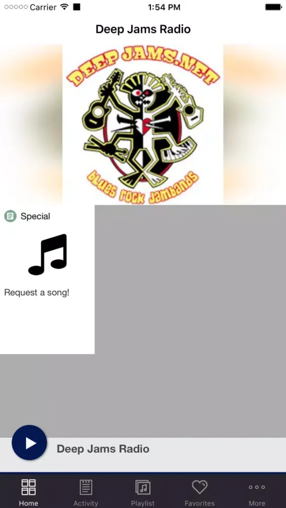 Capturas de tela do Deep Jams Radio