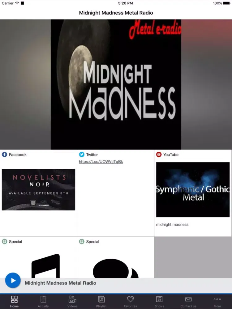 Midnight Madness Metal Radio iPad  স্ক্রিনশট