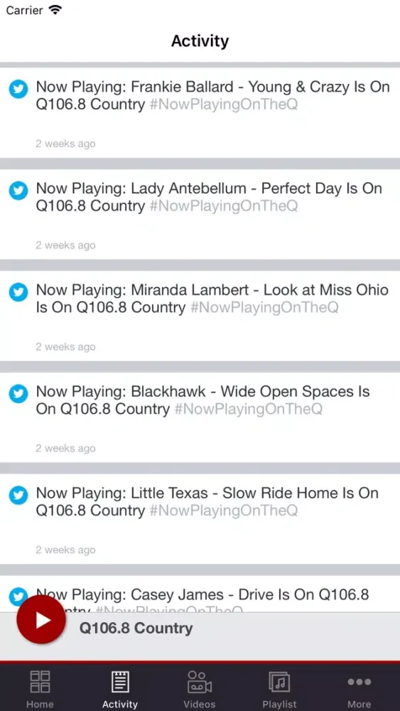 Q106.8 Country | WQKT-DB স্ক্রিনশট