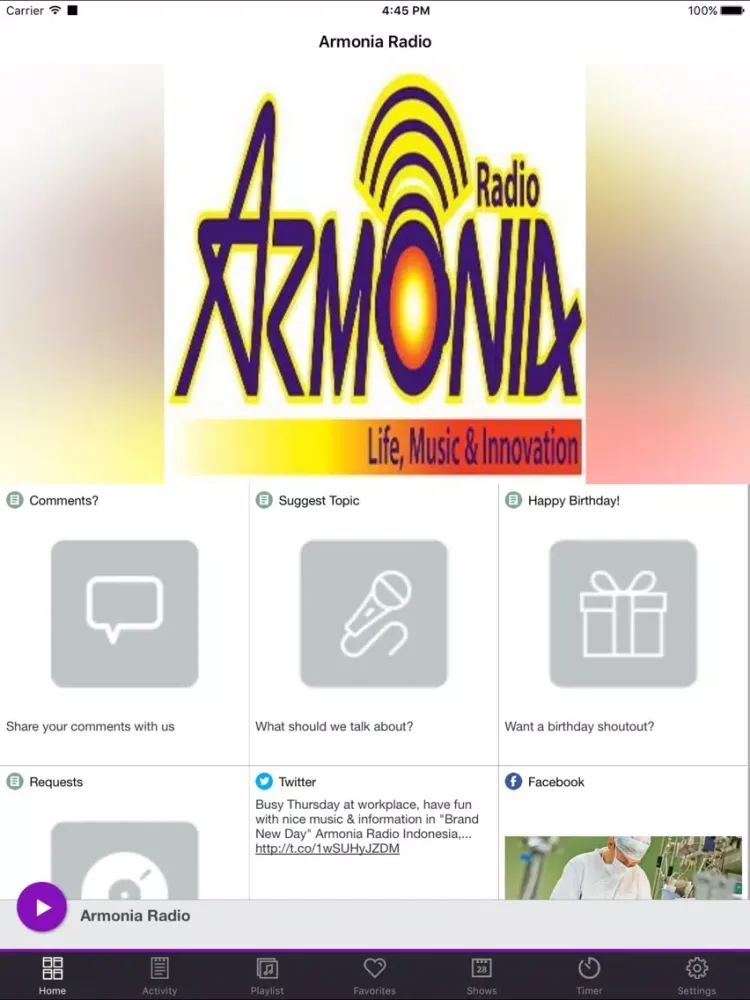 Armonia Radio iPad 应用截图