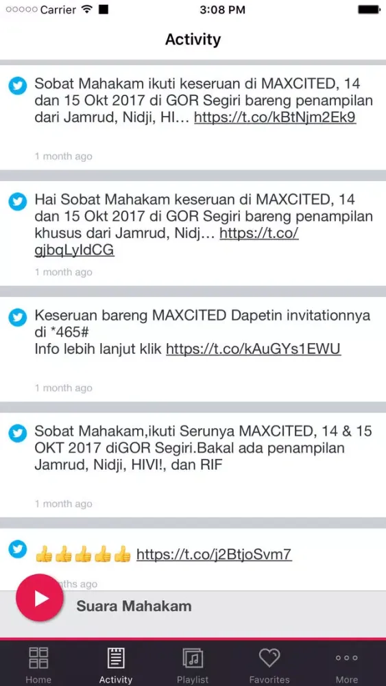 Tangkapan layar Suara Mahakam